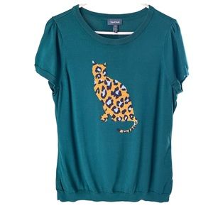 ModCloth Cheetah Knit Top